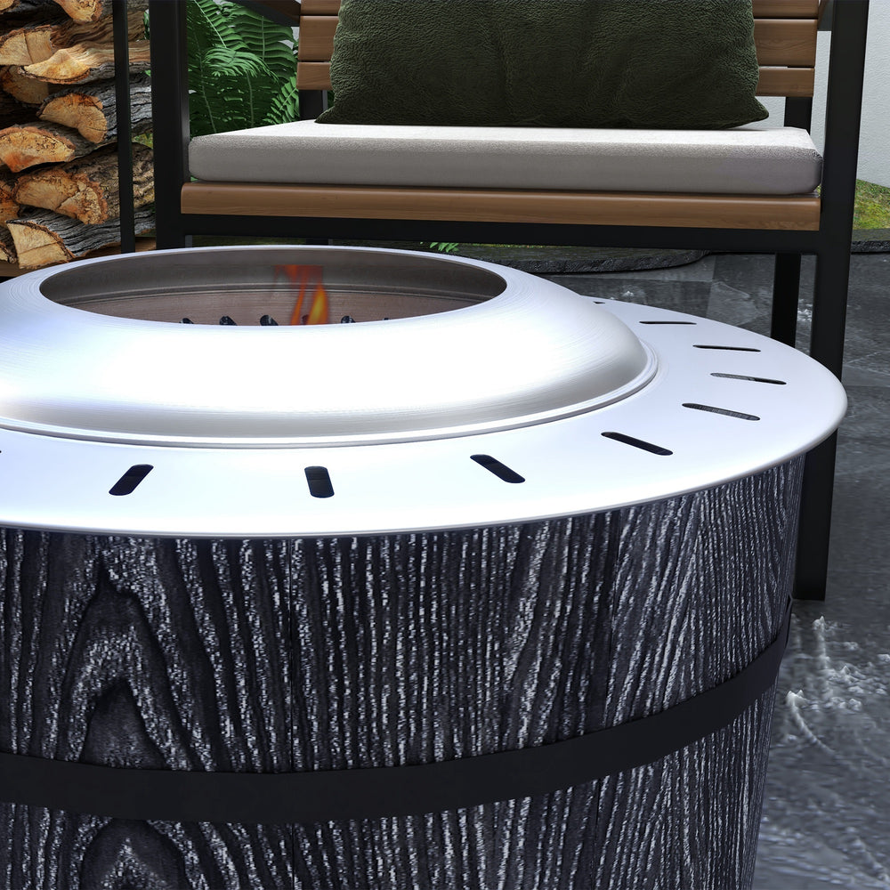 Outsunny Portable Smokeless Fire Pit - Perfect for Cozy Gatherings!