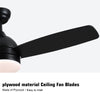 Sleek LED Ceiling Fan with Remote and Wood Blades