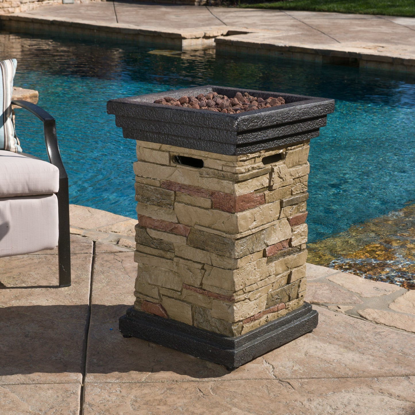 Cozy Glow Stone Fire Column