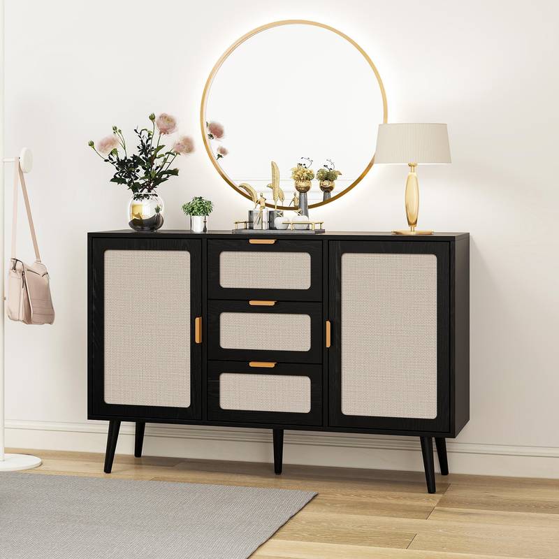 Chic Accent Cabinet with Doors & Drawers
