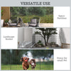 Outsunny Stylish Garden Fence Panels - Rust-Resistant Animal Barrier & Decorative Border for Your Outdoor Spaces