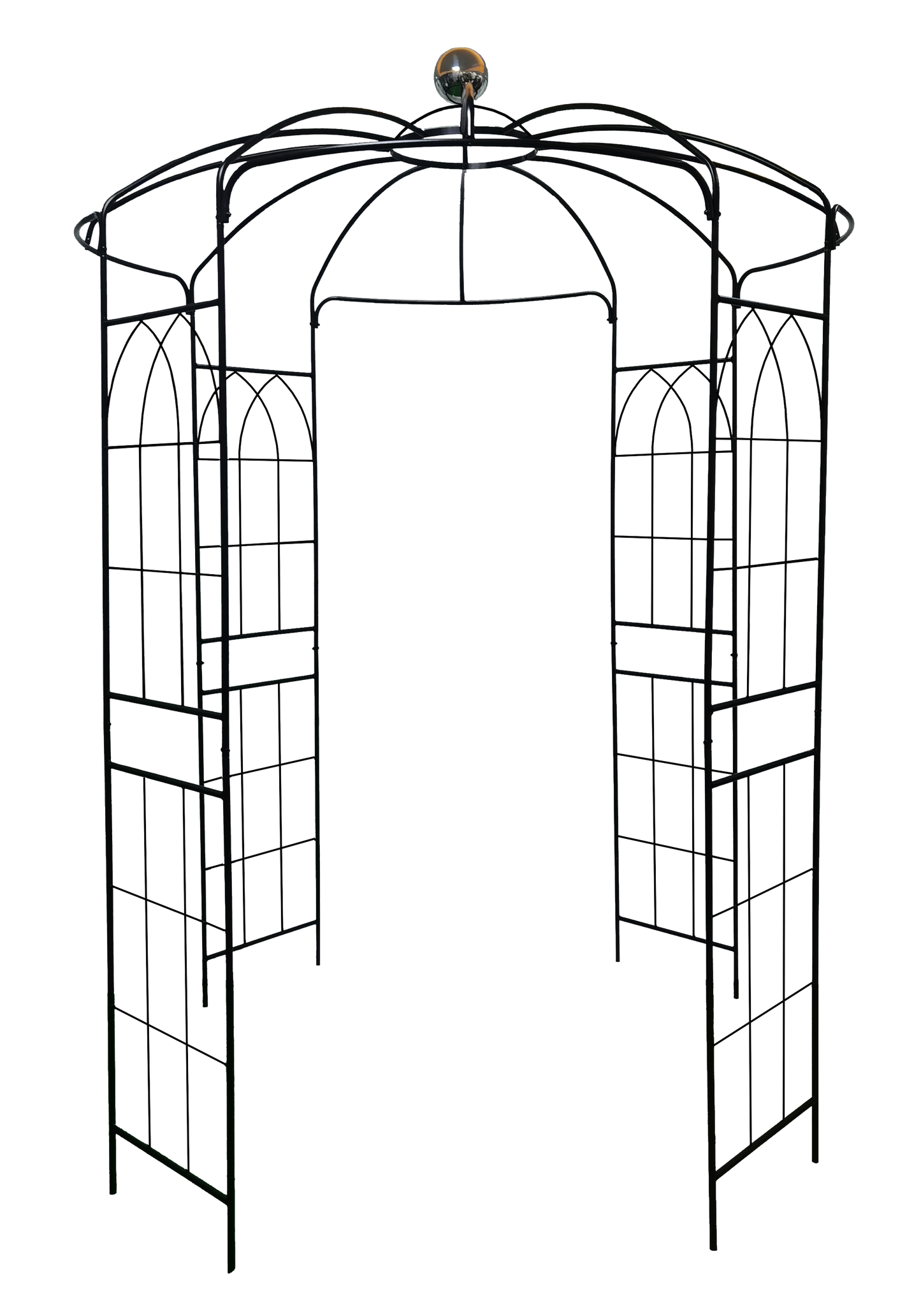 Chic Black Garden Arch for Celebrations