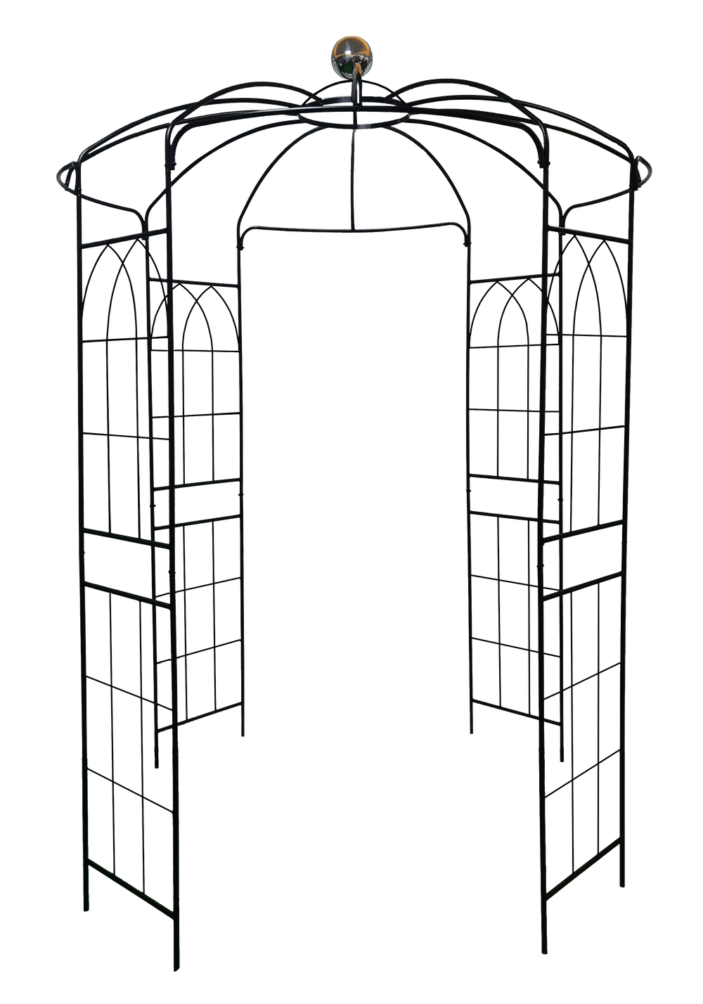 Chic Black Garden Arch for Celebrations