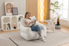 Cozy Ivory Teddy Bean Bag Chair