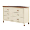 Charming Kids' Storage Dresser in Cream & Walnut