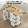 Versatile Rolling Kitchen Island with Drop Leaf и Storage Solutions