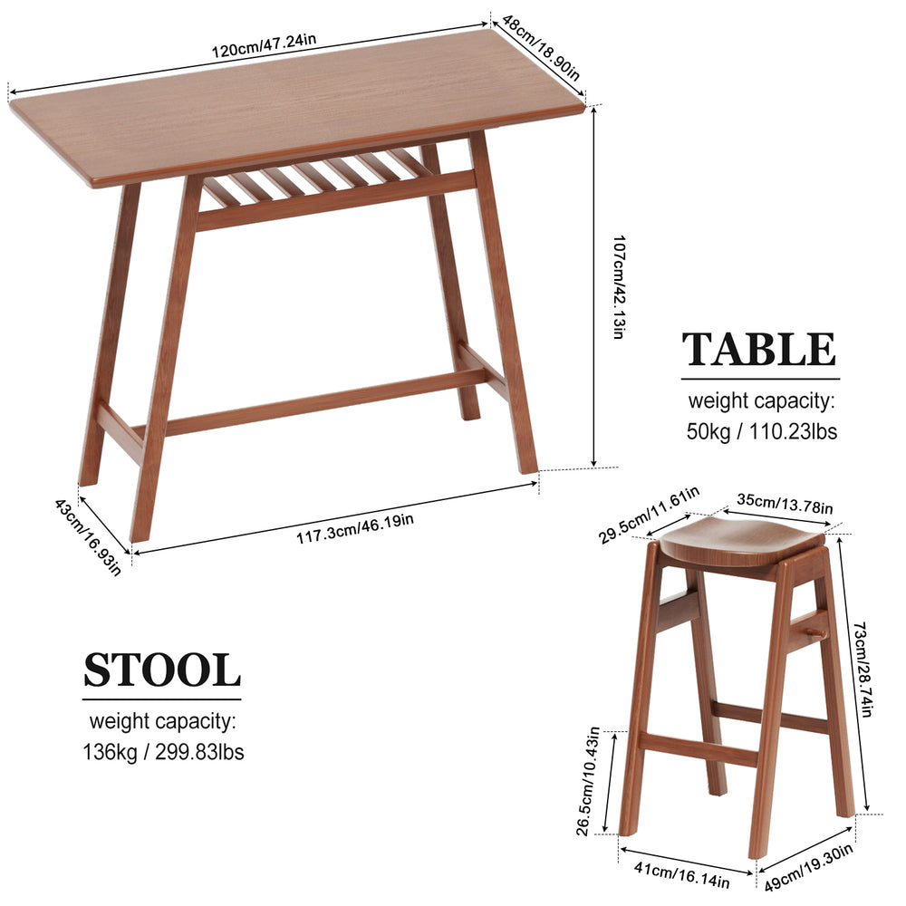 Retro Bar Dining Set for Small Spaces