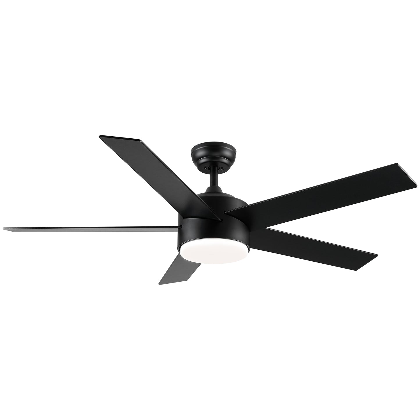 Sleek Black Ceiling Fan with Light