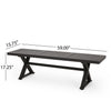 Vintage Black Outdoor Dining Bench