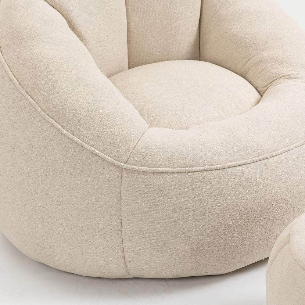 Cozy Foam Bean Bag Sofa with Footrest