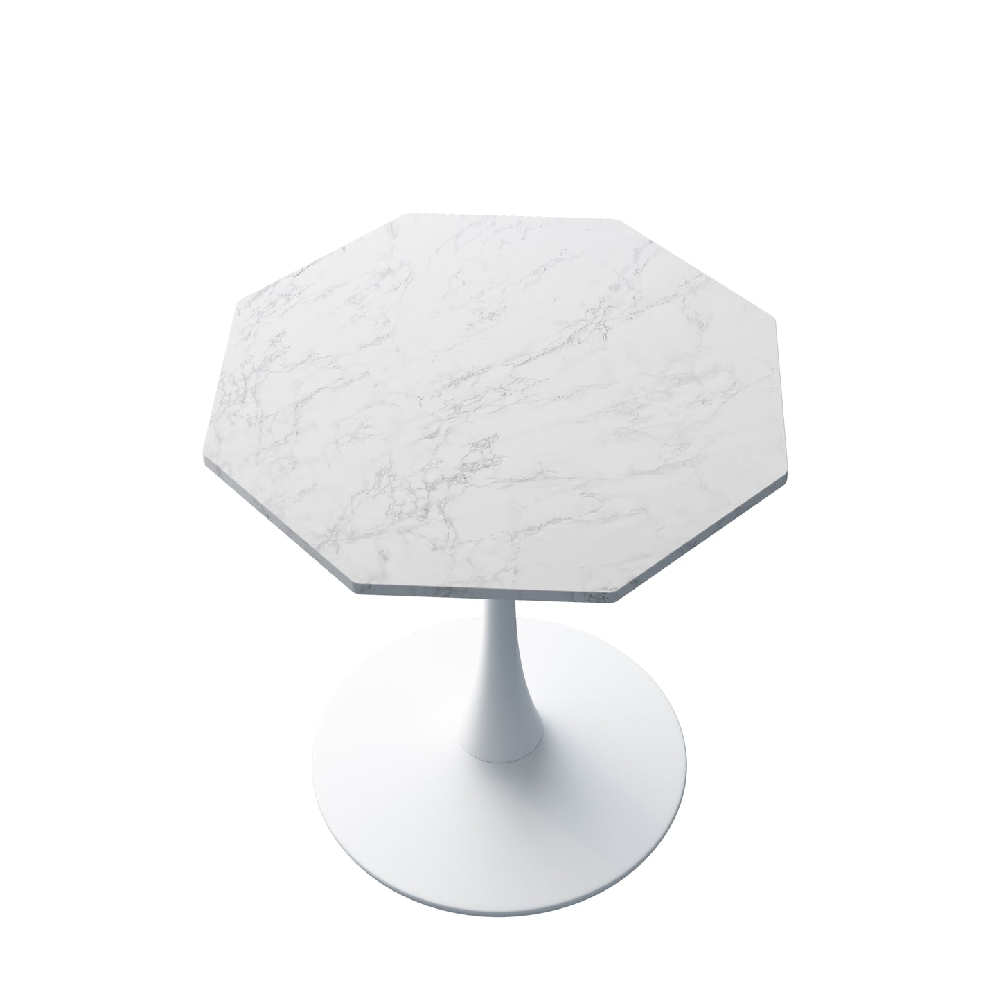 Chic Octagonal Coffee Table with Marble Top