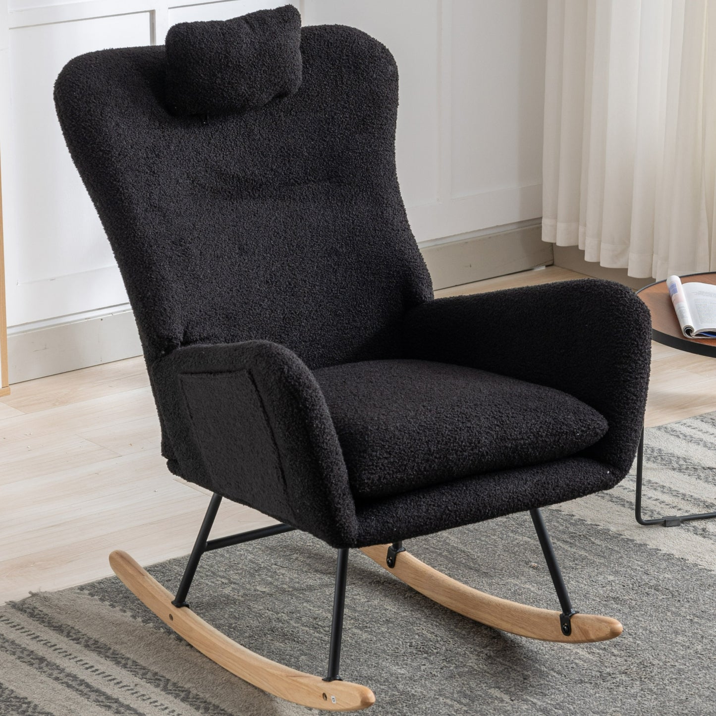 Cozy Teddy Rocking Chair with Pocket