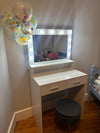 Glam Light-Up Vanity Desk with Storage