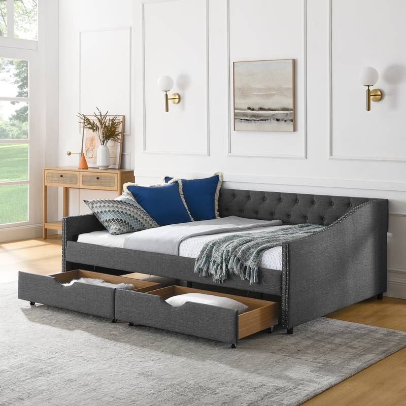 Cozy Chic Daybed with Storage Drawers