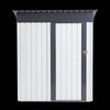 Garden Essentials Metal Storage Shed - Gray & White Rainproof Tool Keeper