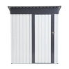 Garden Essentials Metal Storage Shed - Gray & White Rainproof Tool Keeper