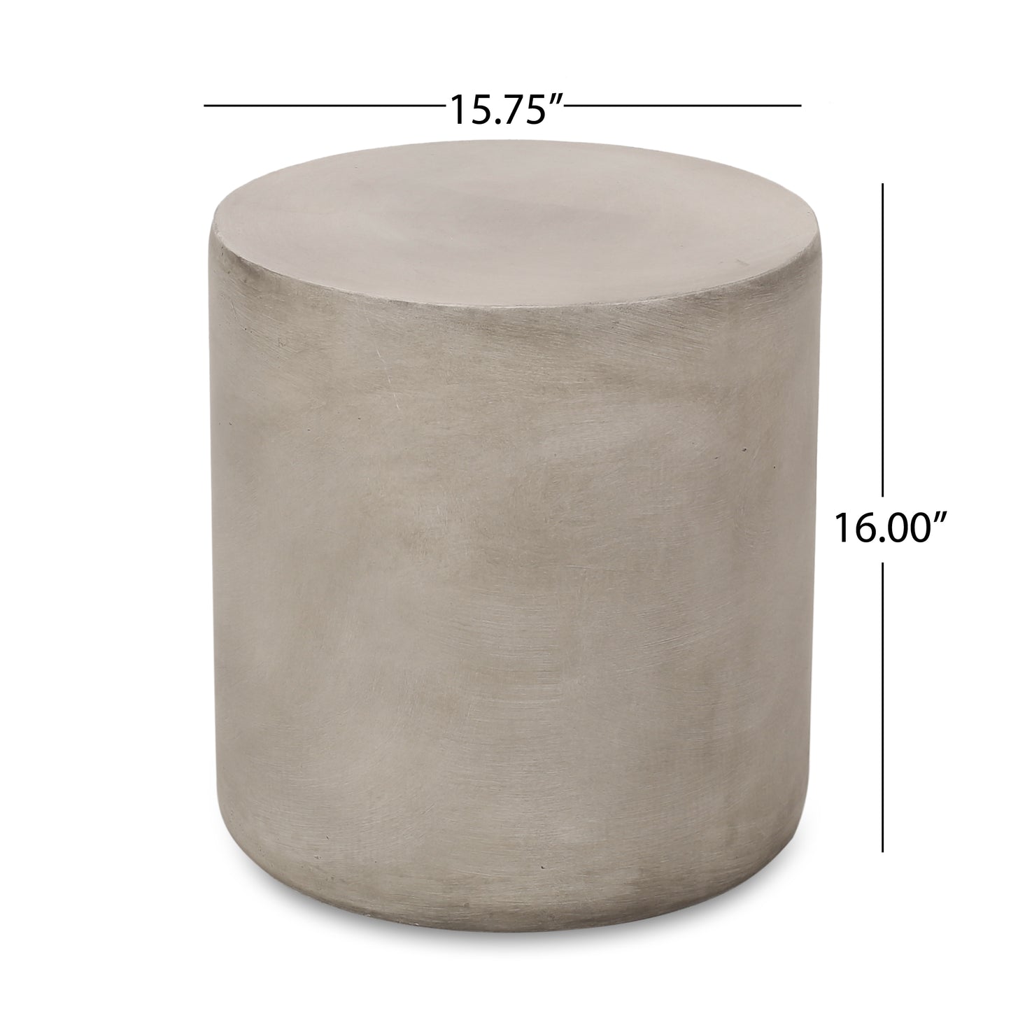 Light Gray Outdoor Concrete Side Table