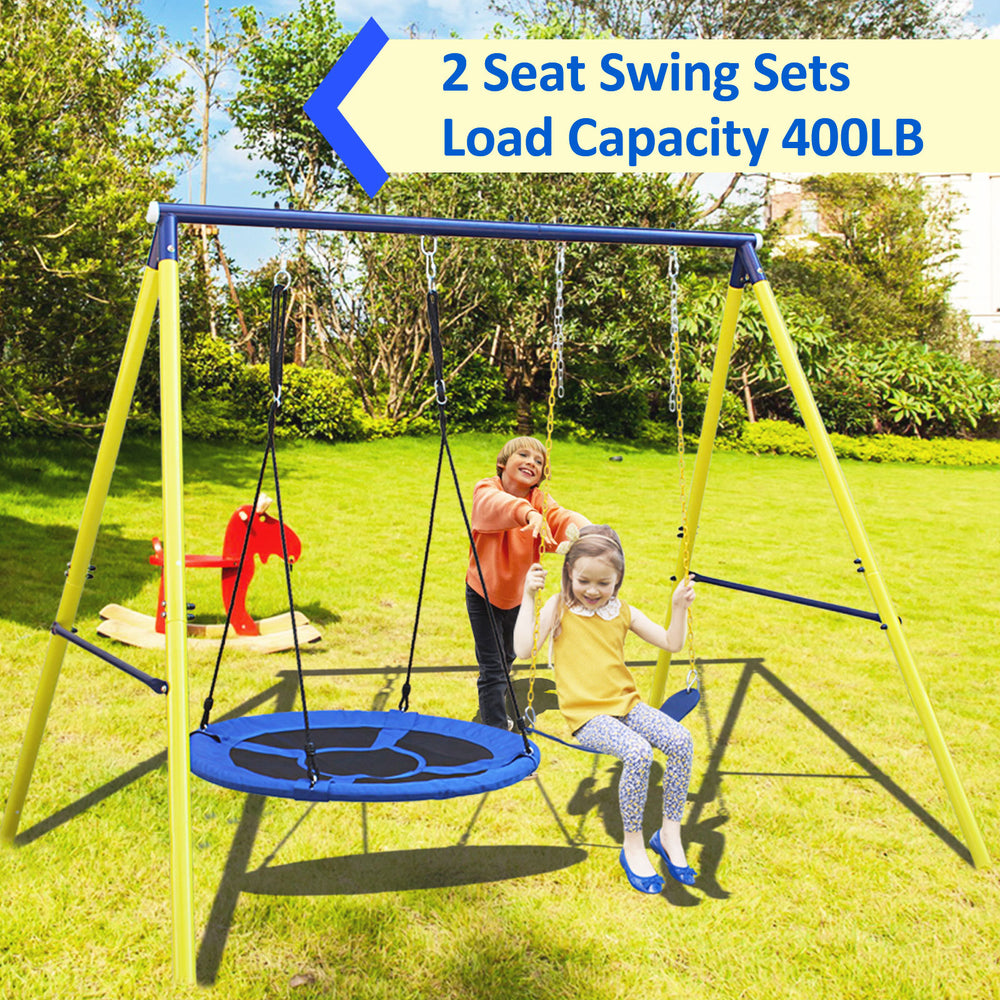 Backyard Bliss Swing Set with Safety Belt