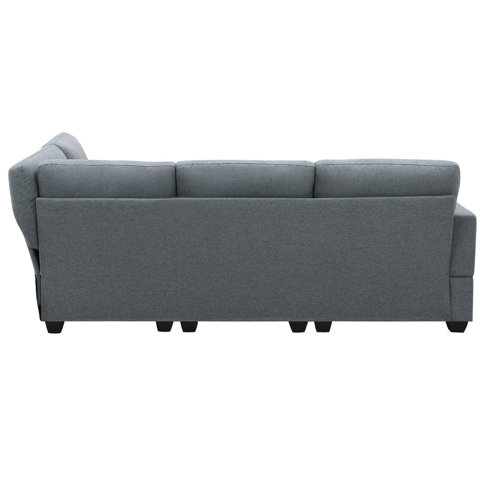 Stylish Modular Sectional Sofa with Convertible Ottoman