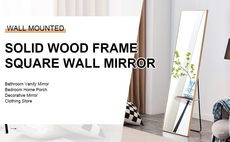 Chic Oak Full-Length Mirror