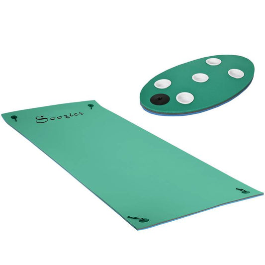 Lily Pad Fun Mat with Cup Holder - Portable Float for Water Adventures