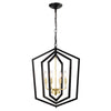 Sleek Black and Gold Chandelier for Stylish Spaces