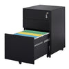 Lockable Mobile File Cabinet with 3 Drawers