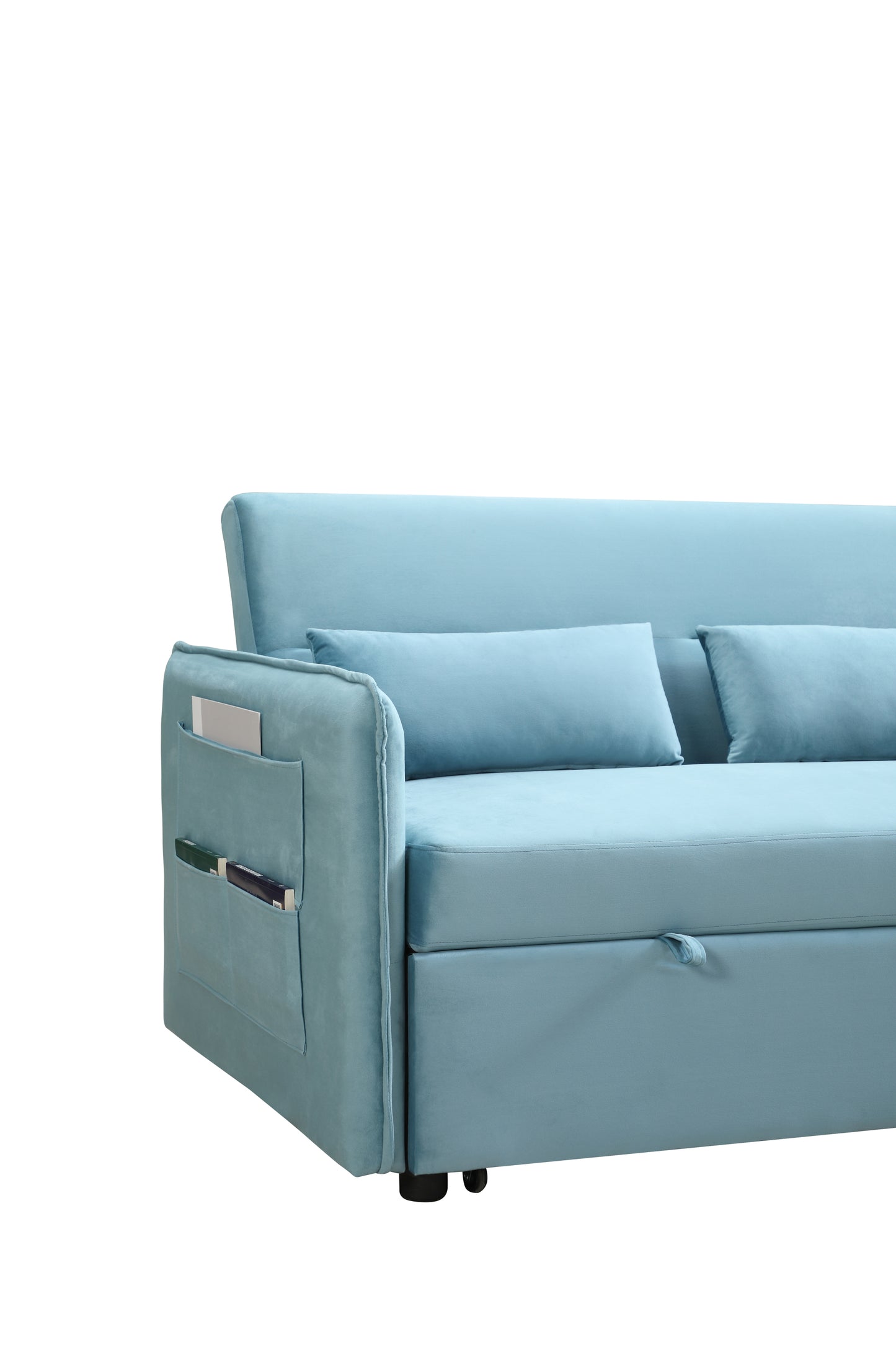 Cozy Convert-A-Seat Sofa Bed with Pillows and Pockets