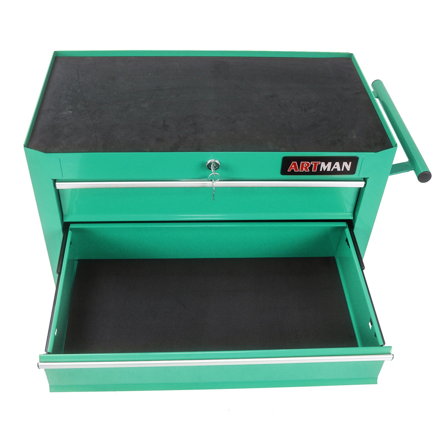 Green Rolling Tool Cart with 5 Drawers