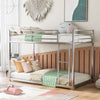 Silver Twin Bunk Bed with Ladder