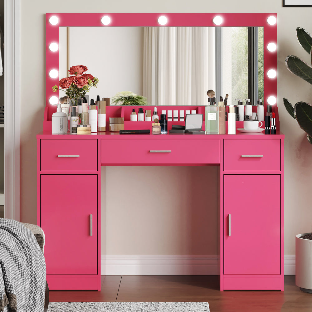 Sparkle & Shine Makeup Vanity in Rose Pink