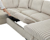 Cozy Khaki U-Shaped Sofa Bed with USB & Storage