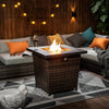 Cozy Wicker Fire Pit Table