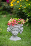 Chic Cement Bust Planter for Home & Garden