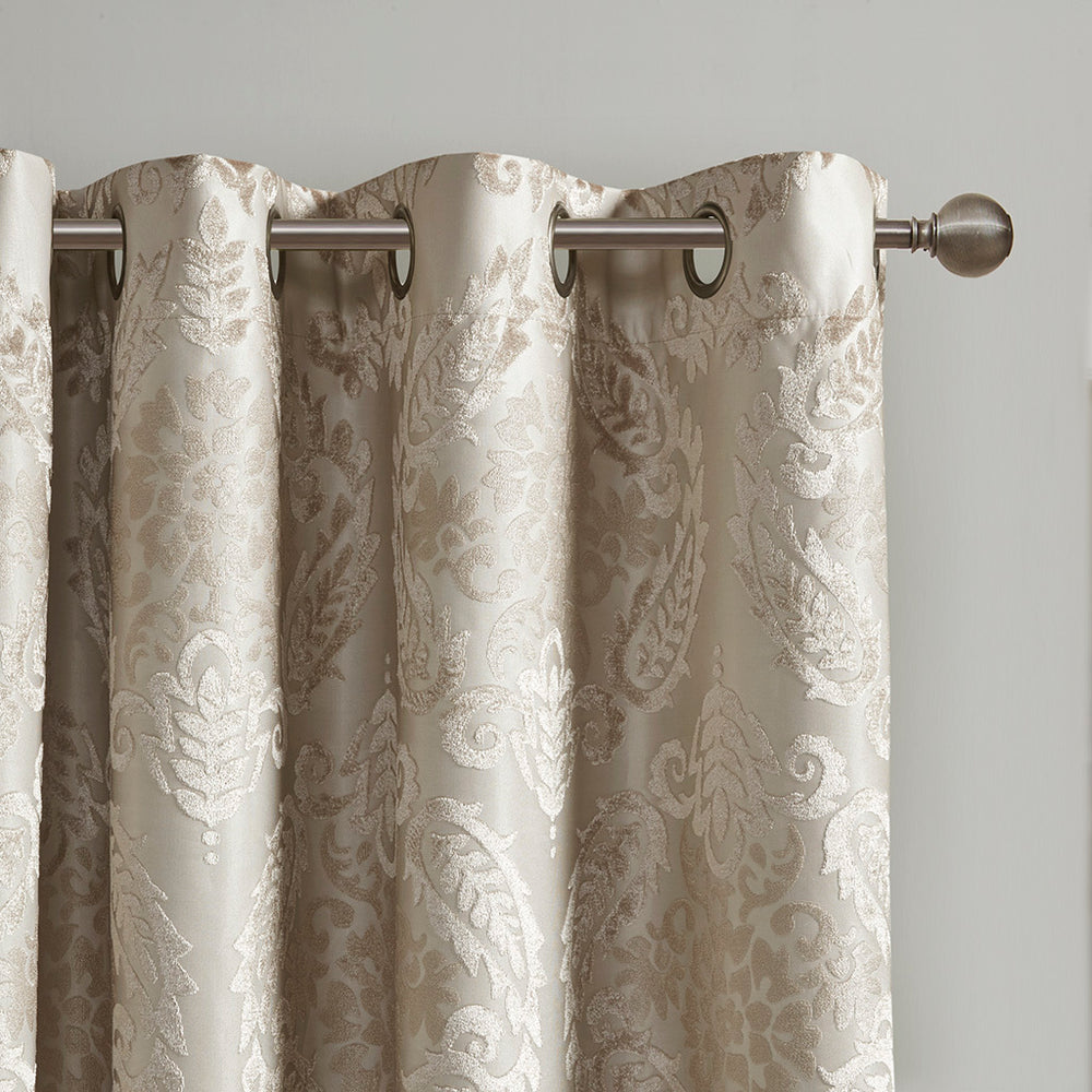 Elegant Blackout Paisley Curtain Panel