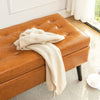 Stylish Leather Storage Bench