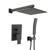 Sleek Matte Black Rain Shower Set