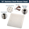 Square Rainfall Showerhead in Brushed Nickel