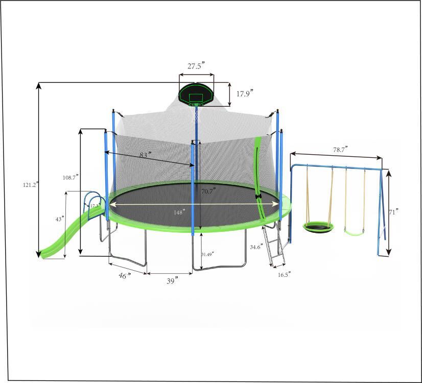 Jump & Slide Adventure Trampoline