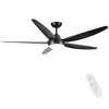 Sleek LED Ceiling Fan with Black Blades