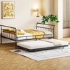 Curvy Black Daybed with Twin Trundle