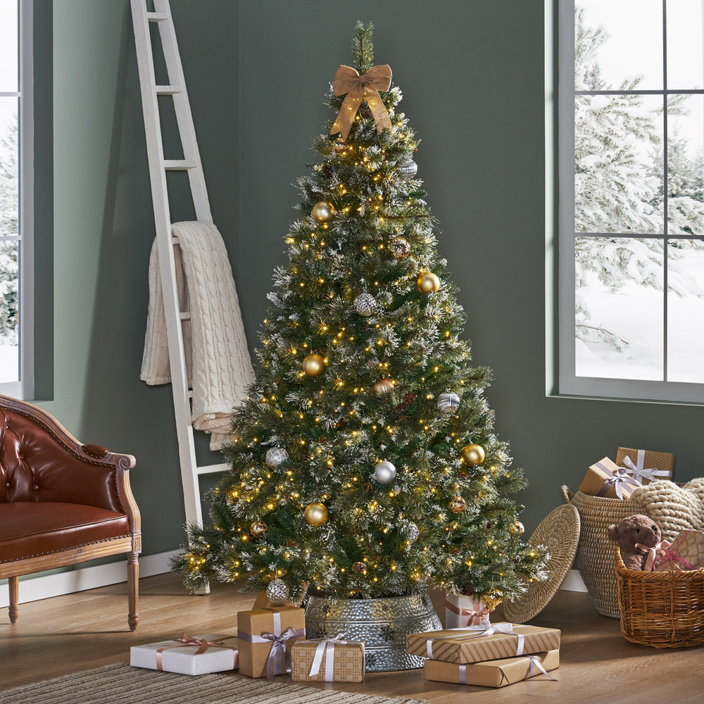 Sparkling Snowy Pine Tree