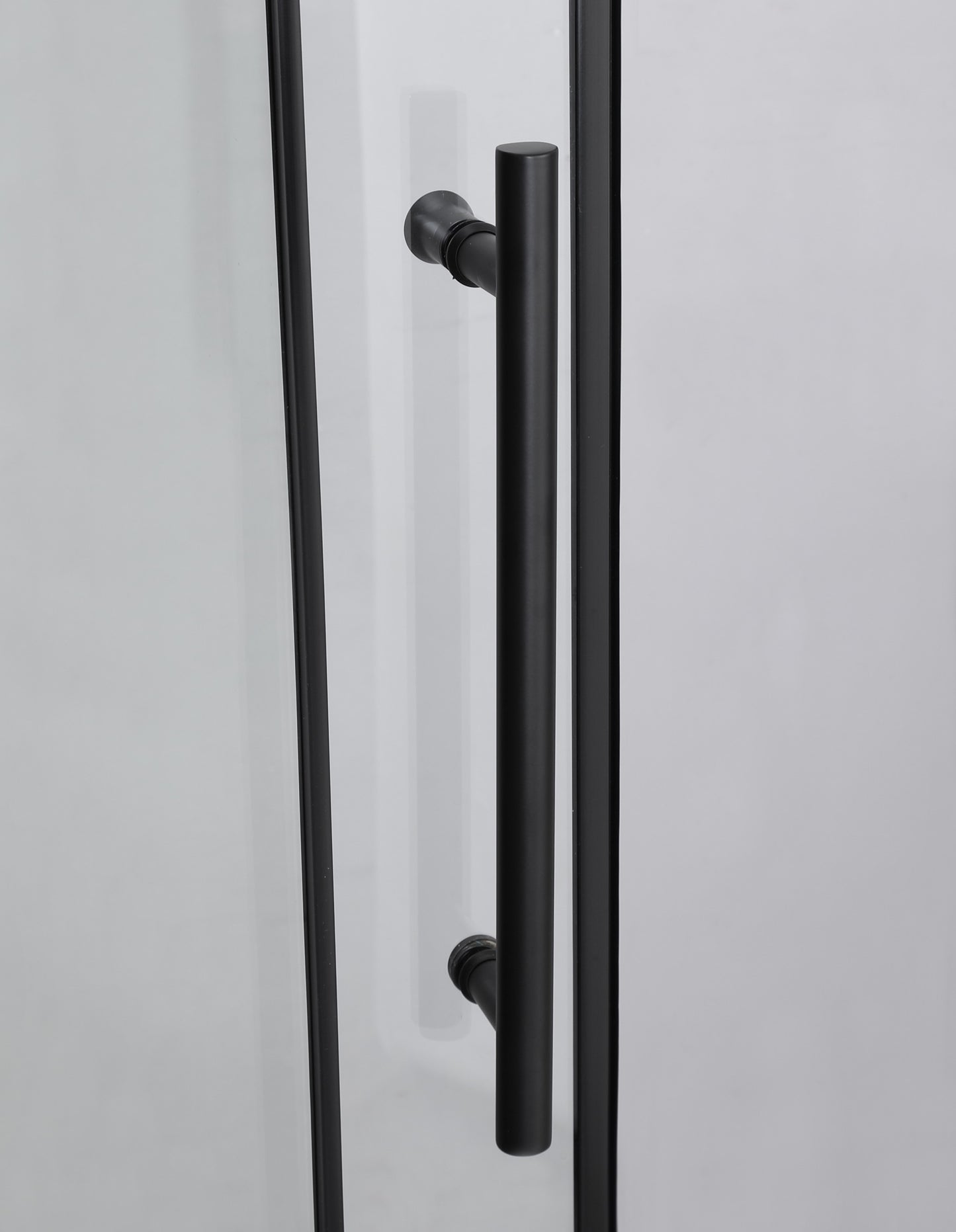 Sleek Black Frameless Sliding Shower Doors