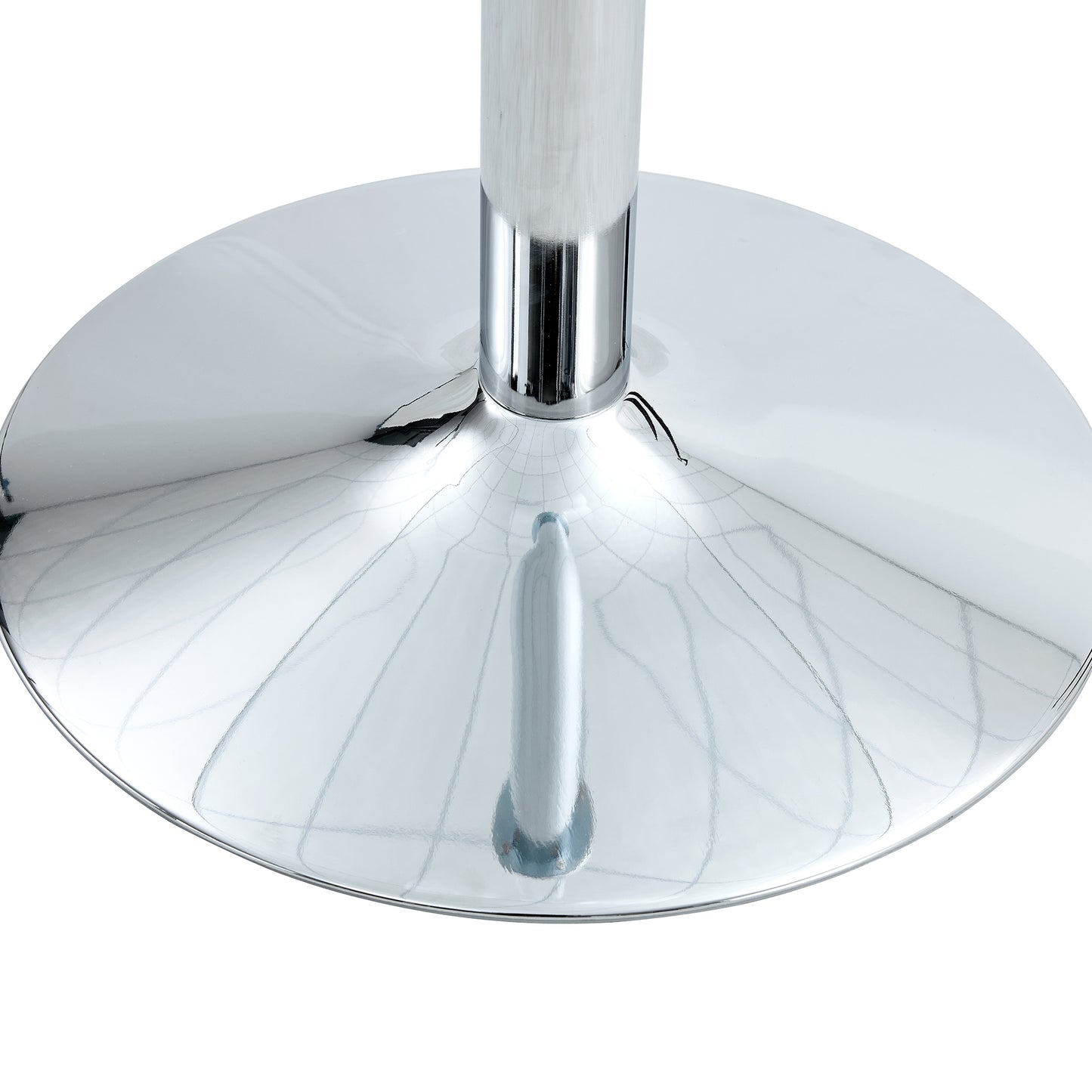 Sleek Silver Round Dining Table