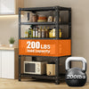 Versatile Black Storage Rack - Five-Tier Display & Organization Solution