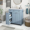 Chic Blue Bathroom Vanity with Effortless Sink