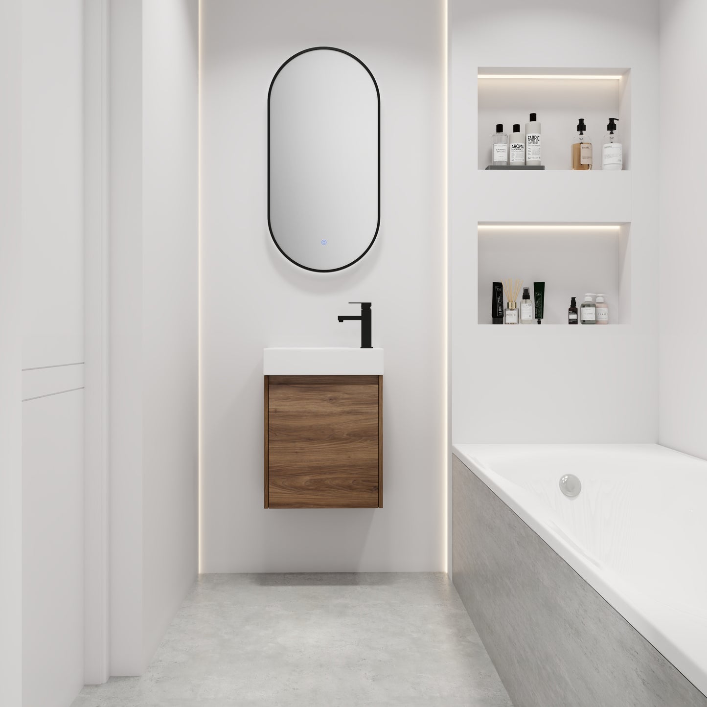 Compact Elegance: Floating Bathroom Vanity