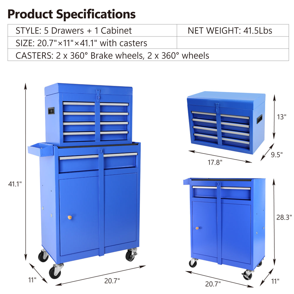 Ultimate Rolling Tool Chest with Lockable Wheels and Adjustable Storage