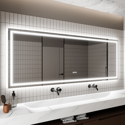 Luxe Glow LED Bathroom Mirror with Smart Touch & Anti-Fog