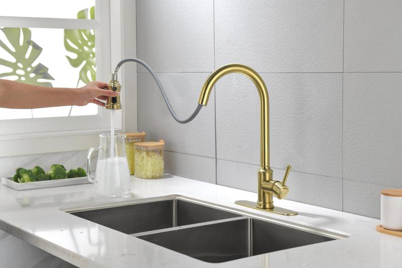 Effortless Elegance Kitchen Faucet with Pull-Down Sprayer